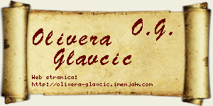 Olivera Glavčić vizit kartica
